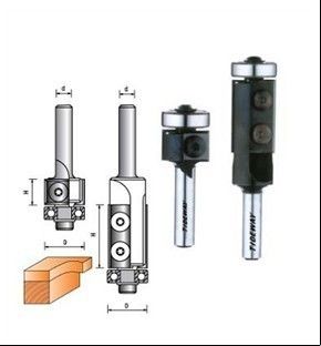 CNC Router Bits - Flush SUPPRESPACE avec couteaux réversible