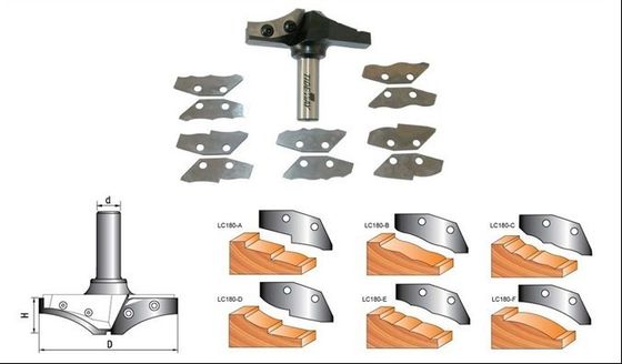 Bits de routeur CNC durable panneau surélevé avec des couteaux interchangeables