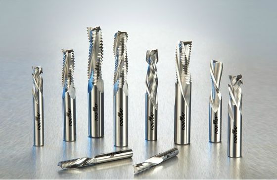 Micro de peu de routeur de commande numérique par ordinateur - le carbure Fwo de grain tuyaute le peu en spirale pour couper le bois, stratifié, pierre artificielle, plastique