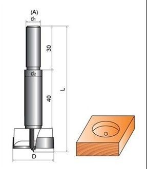 Charnière ennuyeux bit avec corps de session acier thermique pour la fabrication par les trous