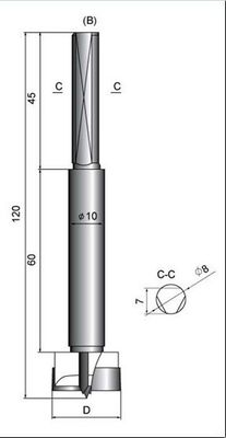 Charnière ennuyeux bit avec corps de session acier thermique pour la fabrication par les trous