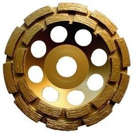 Meule soudée agglomérée de double de rangée tasse de diamant pour le béton 3" 6" 7"