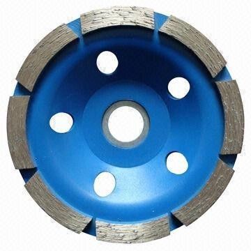 Roues de meulage de tasse de diamant simple de rangée de 4 pouces pour le béton, marbre, granit