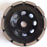 Roues de meulage de tasse de diamant simple de rangée de 4 pouces pour le béton, marbre, granit