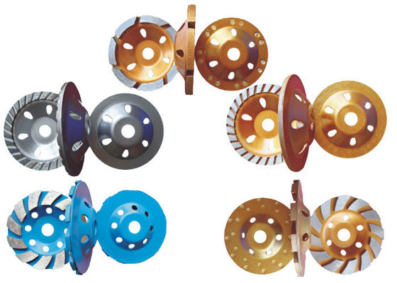 Protections de polonais concrètes de diamant de sol de mosaïque de 4 pouces/roue de meulage tasse en métal